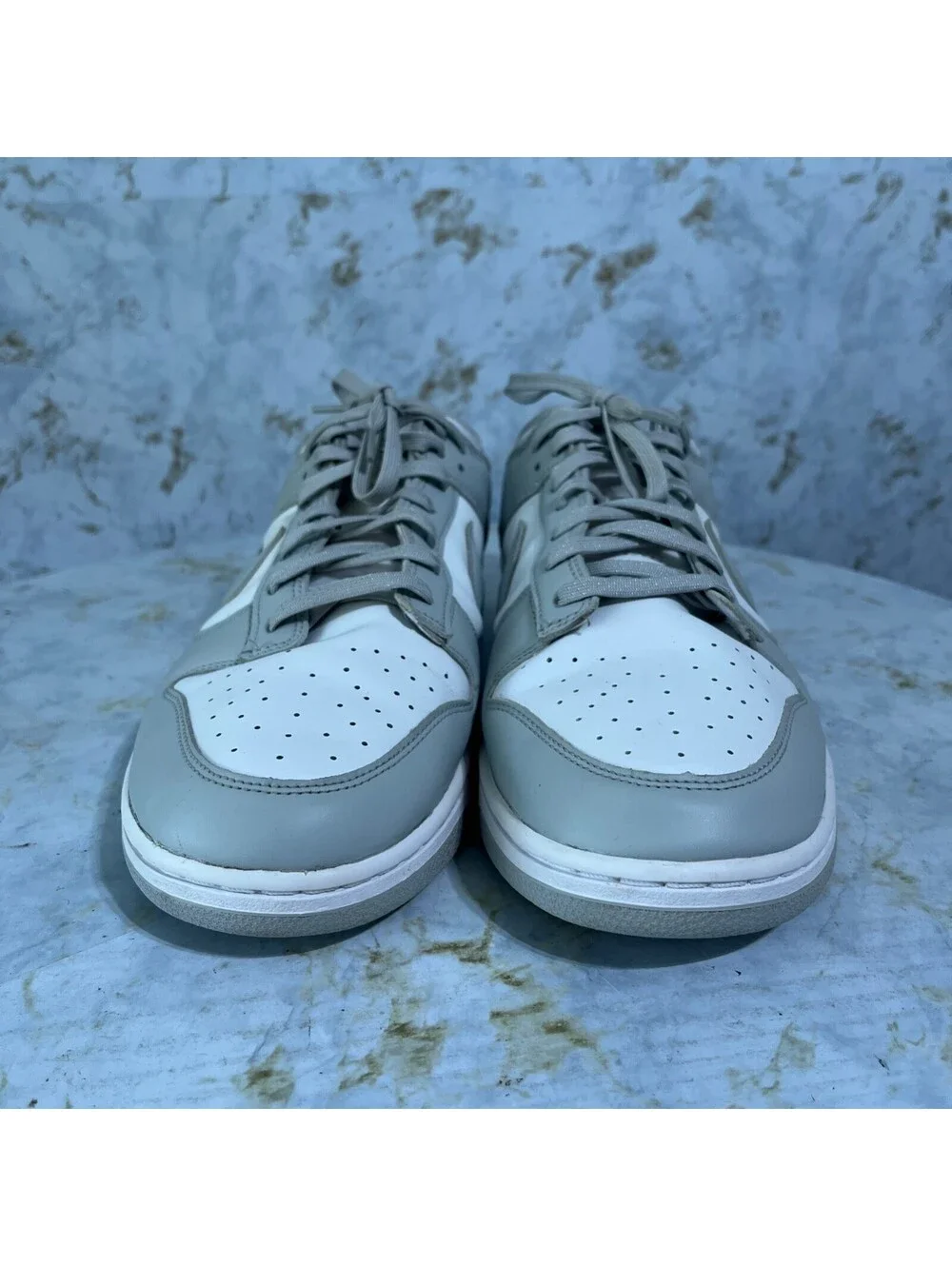 Nike Dunk Low Men's Size 14 Shoes White Gray Athletic Low Top Trainer Sneakers